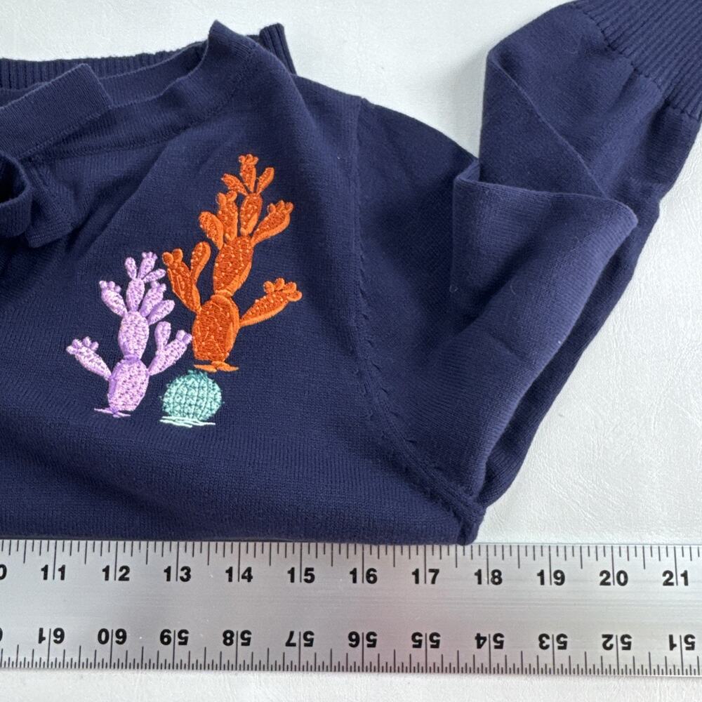 NWT ModCloth x Collectif Charlene Wonder Cactus Cardigan Sweater Navy Size M - Picture 13 of 16